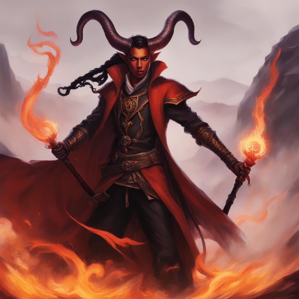 tiefling warlock and their infernal pact - create an