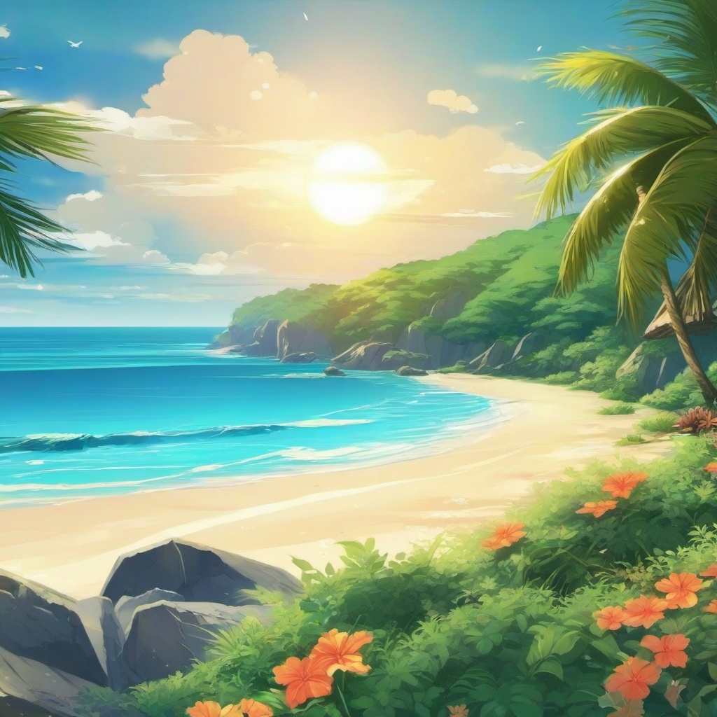 Beach Background Wallpaper - beach background anime  