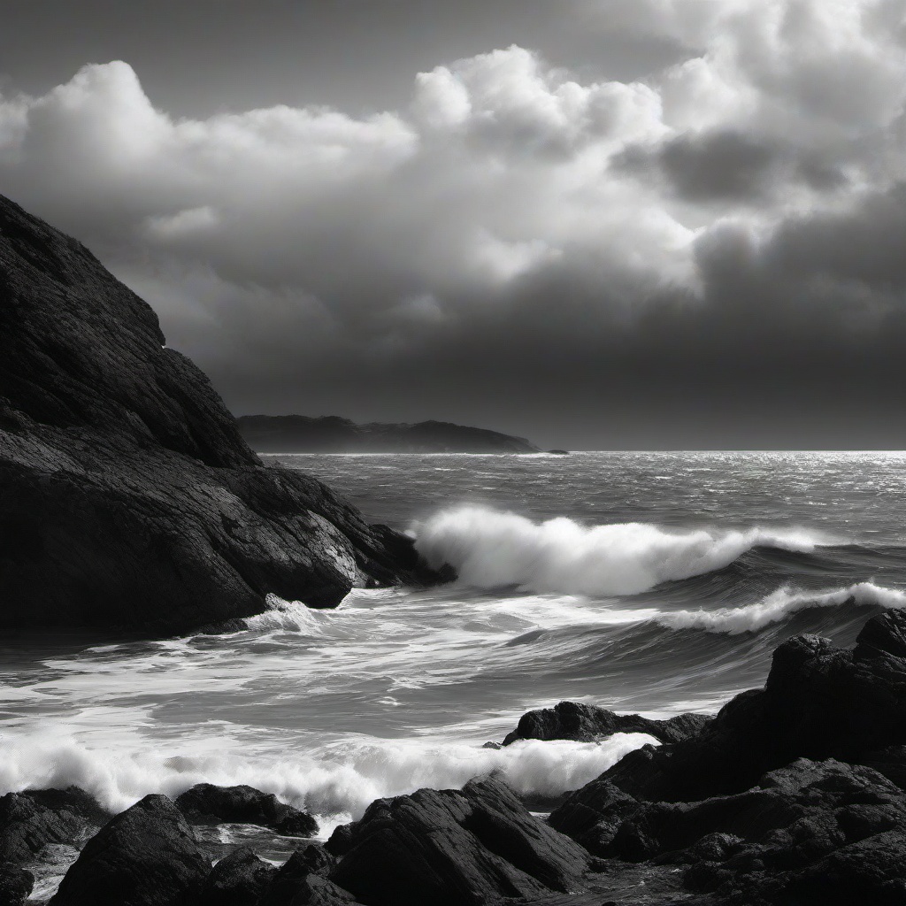 Ocean Background Wallpaper - black and white ocean background  