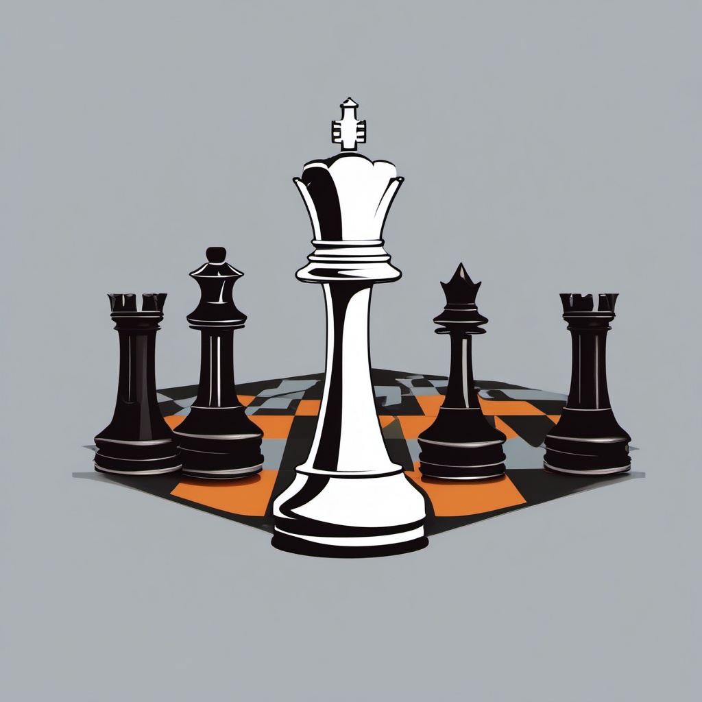 Chess Piece Clipart - An intricately designed chess piece standing ready for strategic moves, a representation of the game's complexity.  color clipart, minimalist, vector art, 