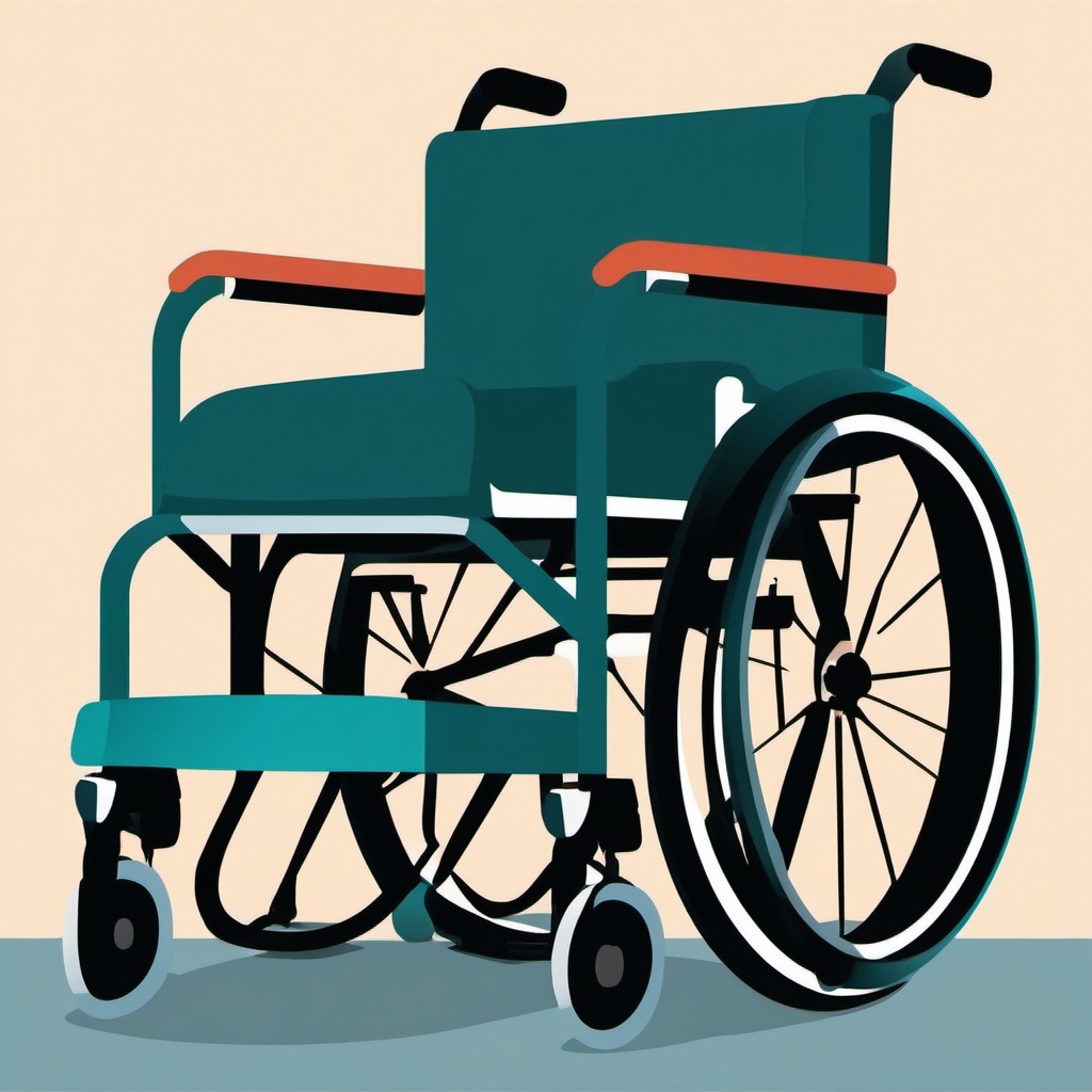 Wheelchair Clipart - A wheelchair for mobility and independence.  color vector clipart, minimal style