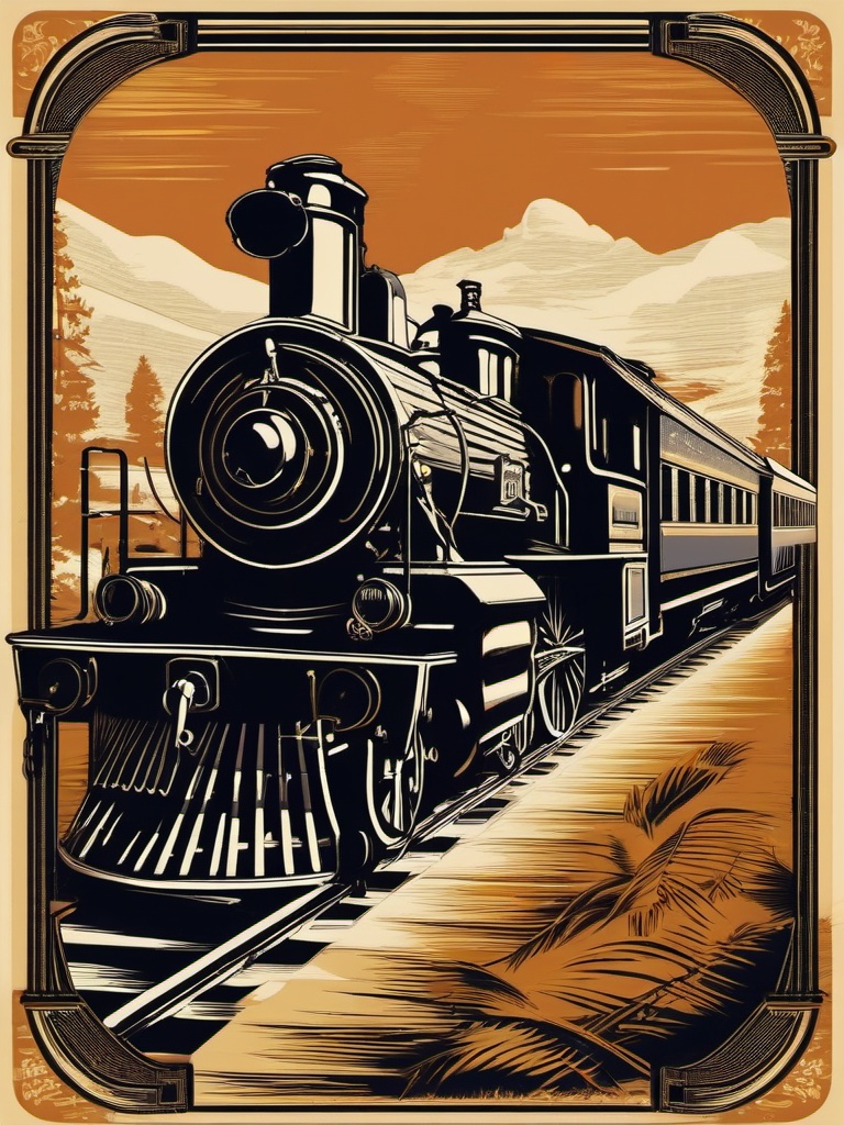 Vintage Train Travel , vintage t shirt vector art