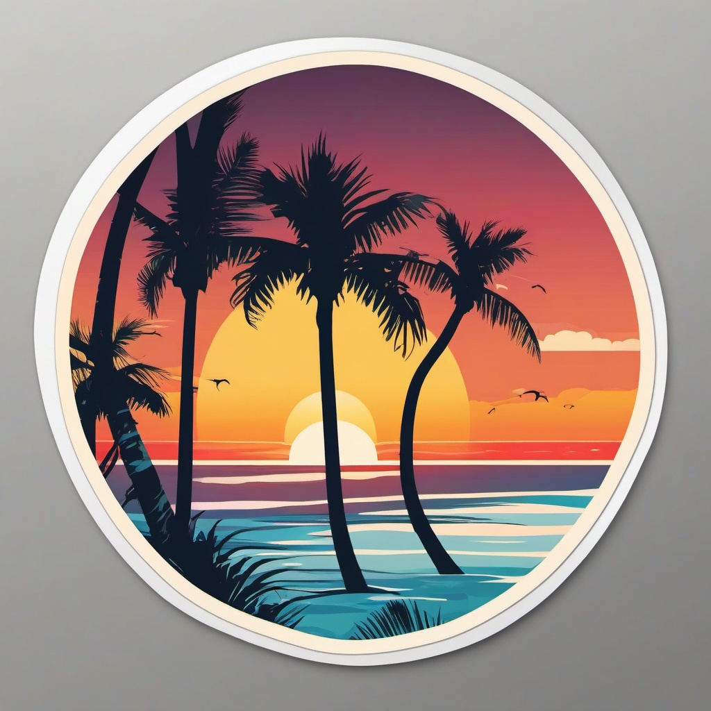 Fort Lauderdale Beach sticker- Popular beach destination in Florida, , sticker vector art, minimalist design