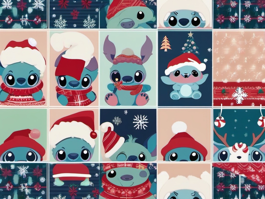 Christmas Stitch Wallpaper Aesthetic  