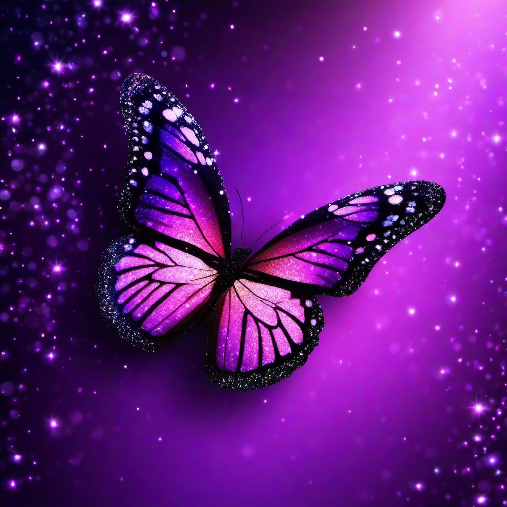 Glitter background - purple glitter butterfly wallpaper  