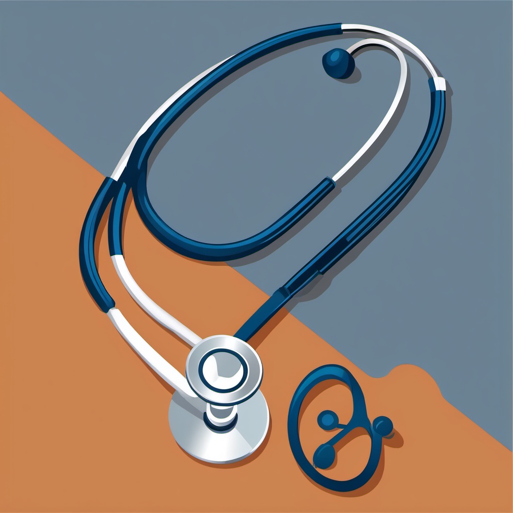 Stethoscope clipart - Stethoscope symbolizing medical and healthcare,  color clipart, vector art