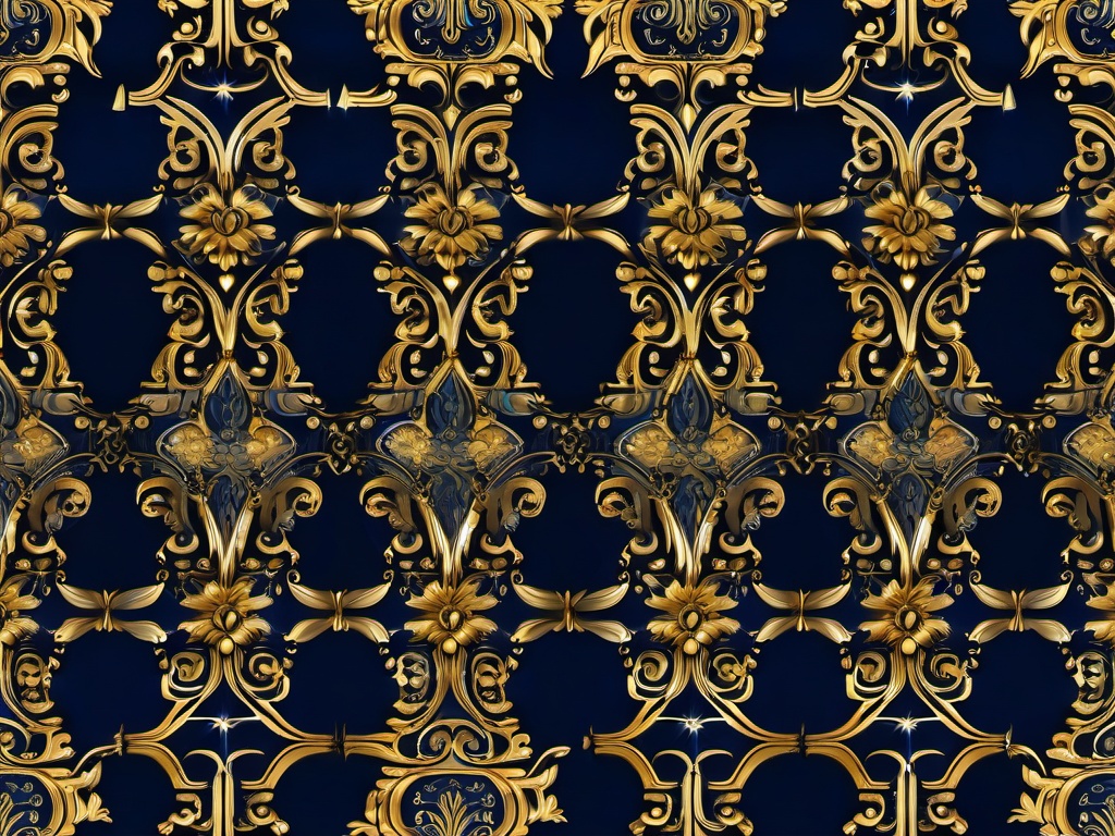 Background Blue And Gold - Regal blue with elegant golden accents, evoking a classic style.  background wallpaper