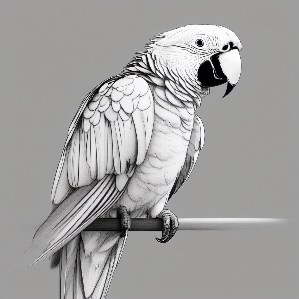 pencil drawing of parrot  minimal rough sketch scribbles,doodles,black and white