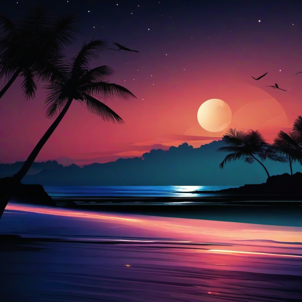 Beach Background Wallpaper - night beach background  