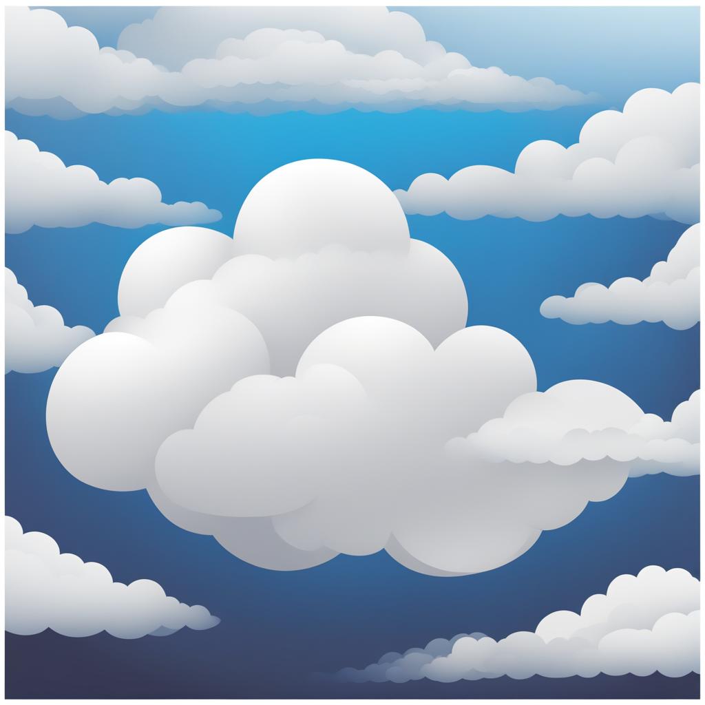 cloud clipart - a fluffy, white cloud in the atmosphere. 