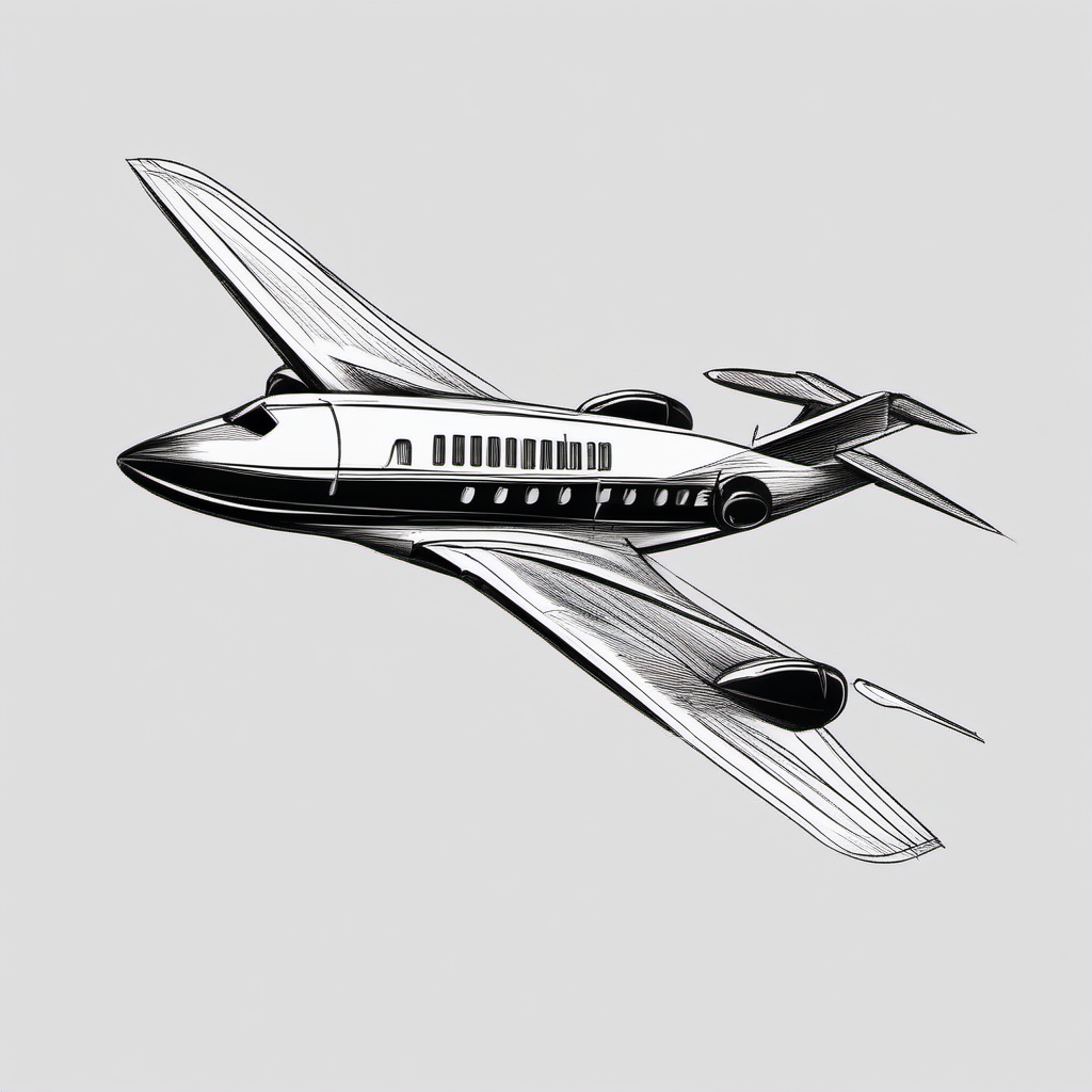 simple drawing of an aeroplane  minimal rough sketch scribbles,doodles,black and white