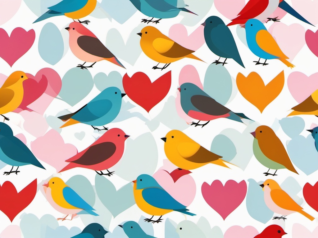 Wedding Love Birds clipart - Love birds as a symbol of love, ,vector color clipart,minimal