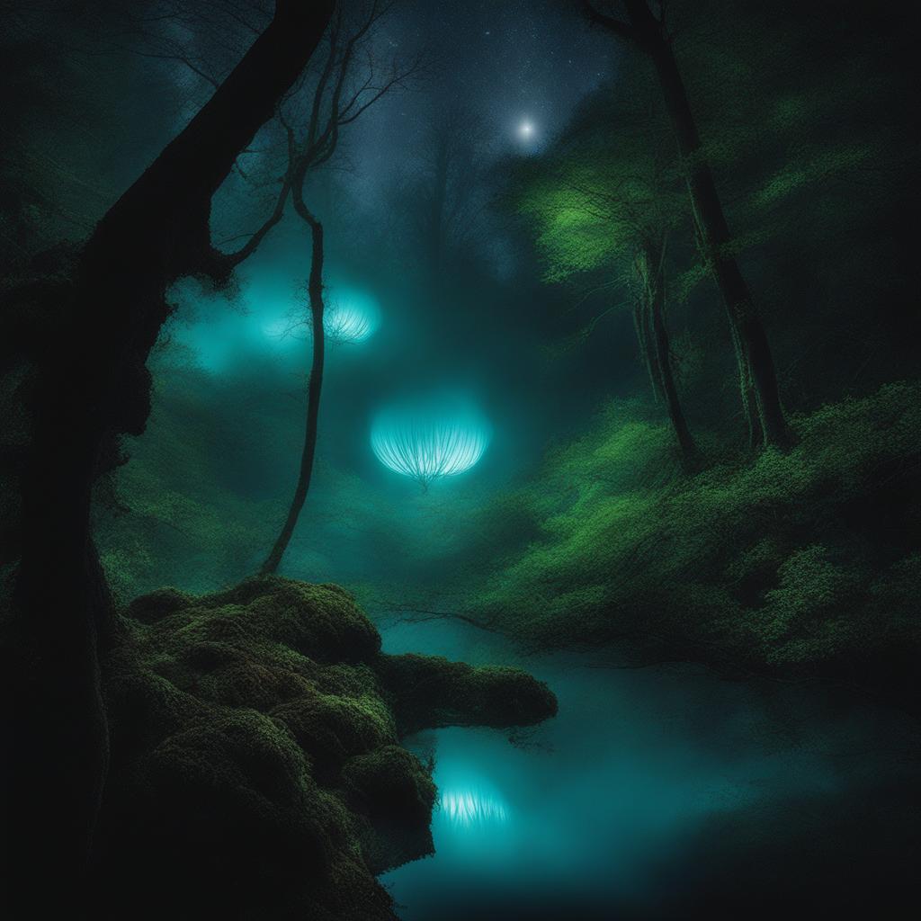 mystical creatures inhabiting bioluminescent forests, their existence a testament to the enigmatic wonders of life. 