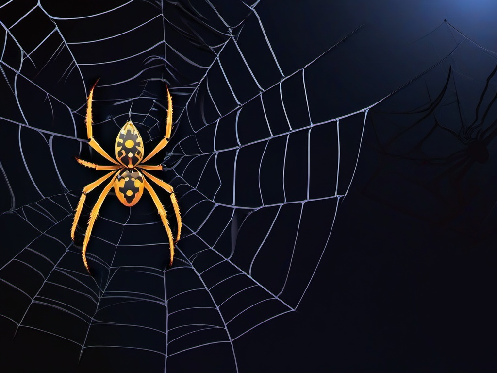 Spider clipart - spider with a background of dark night  