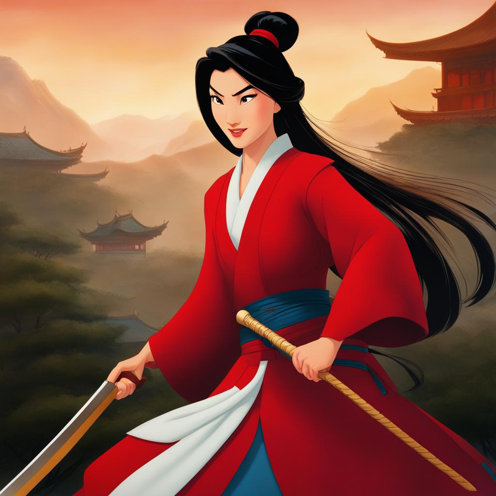 mulan - the chinese warrior who disguised herself as a man to join the army and defend her country. 