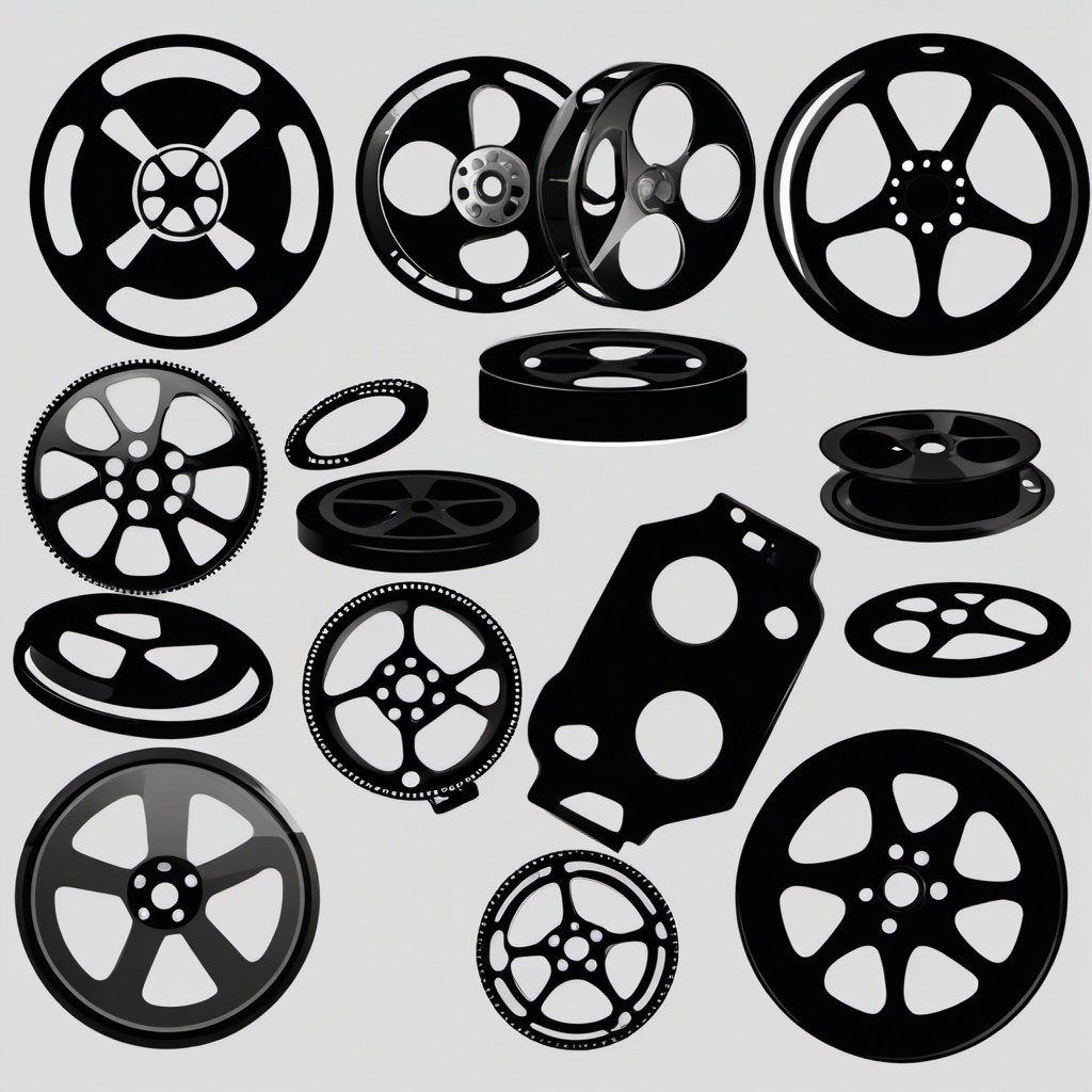 Film reel clipart - Film reel icon for video and cinema,  color clipart, vector art