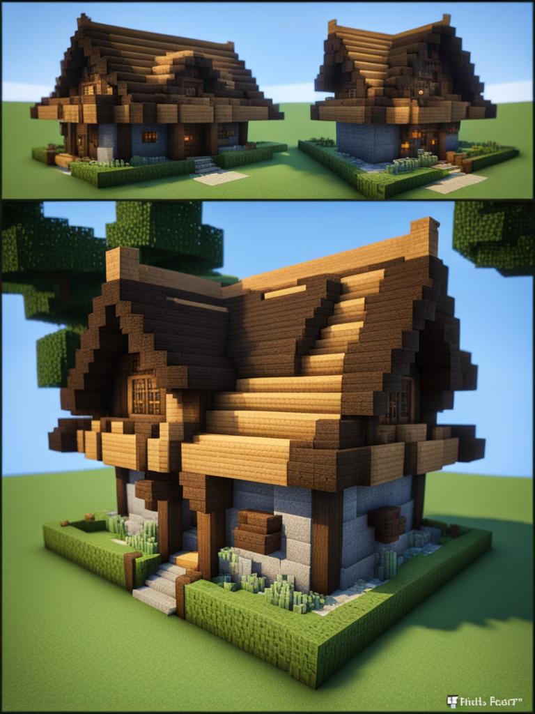 thatched-roof inn serving travelers and adventurers - minecraft house design ideas minecraft block style