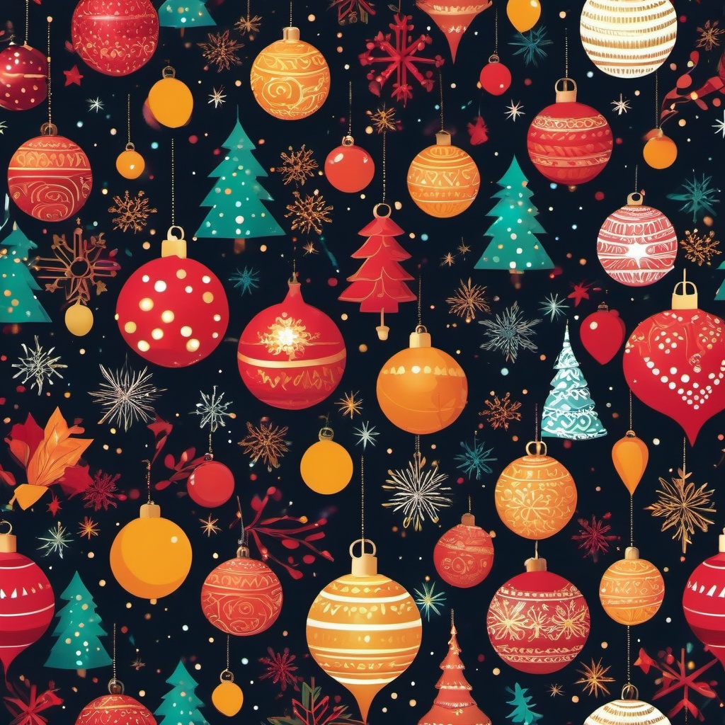 Christmas Scenery Background iPhone Festive Decor and Joyful Celebration wallpaper splash art, vibrant colors, intricate patterns