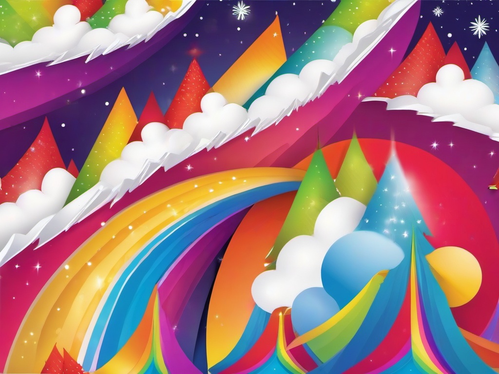 Rainbow Christmas Background  