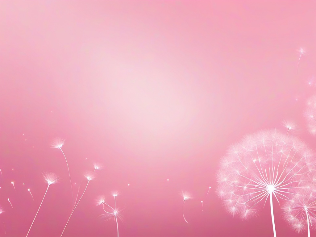 Light Pink Background-Soft light pink with floating dandelion silhouettes  background wallpaper