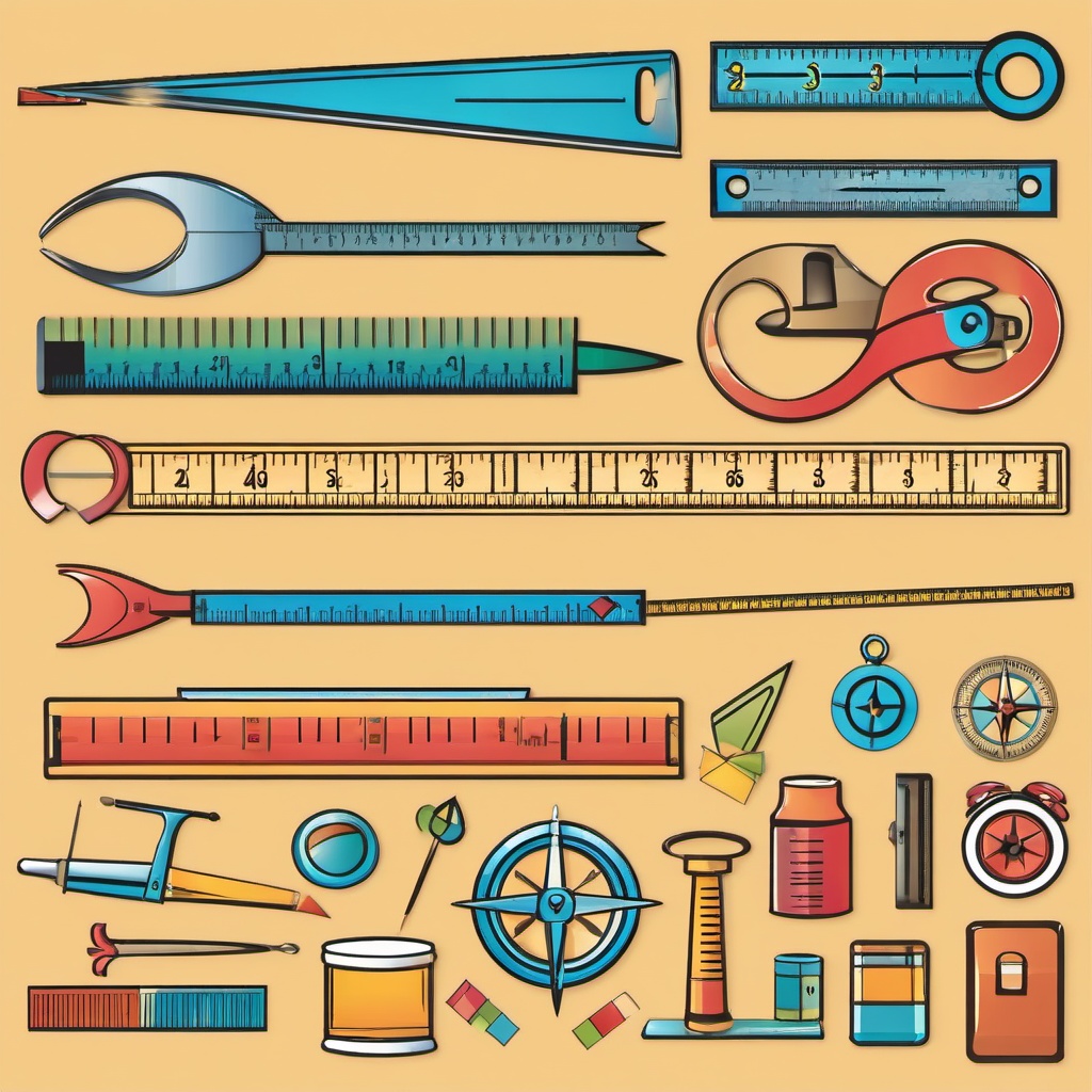 Math clipart - math tools like rulers and compasses  