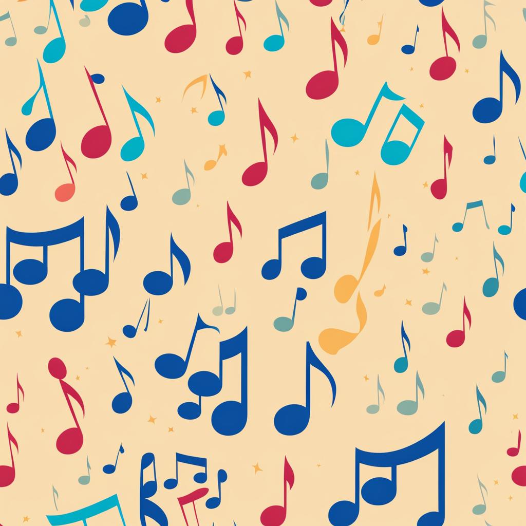 music note clipart - floating in the air with melody. 