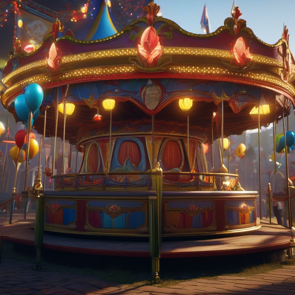 Mysterious carnival appears in town, but it's not as it seems, and visitors vanish. intricate details,unreal engine 4