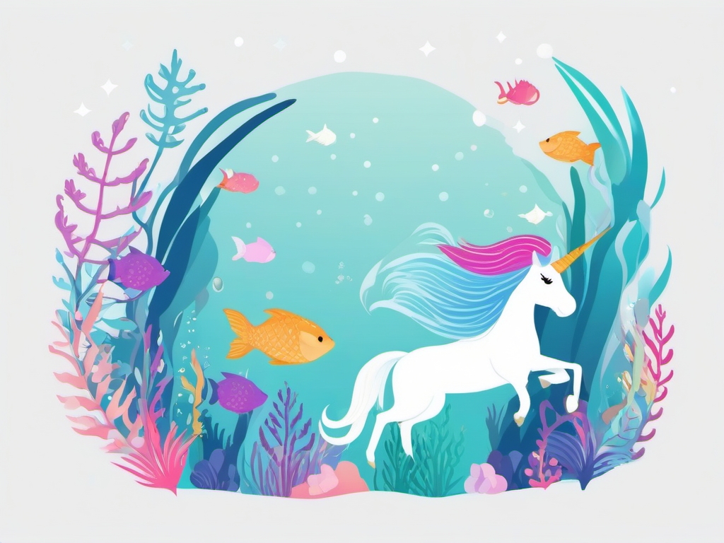 Unicorn Mermaid Clipart - Dive Into A Magical Underwater