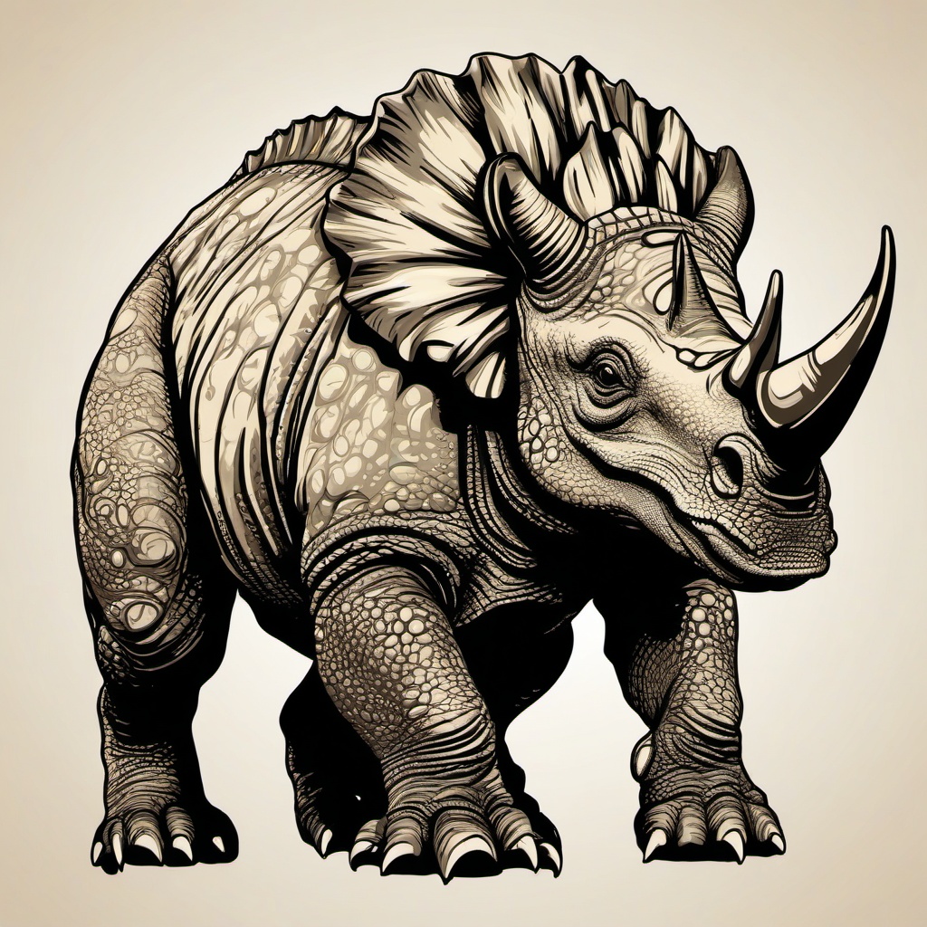 Clipart Triceratops,Endearing triceratops illustrations  vector clipart