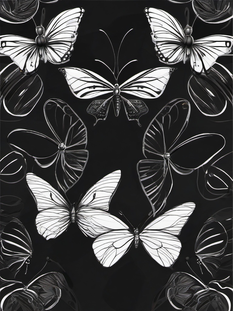 a sketch of a butterfly  minimal rough scribbles,doodles,black and white