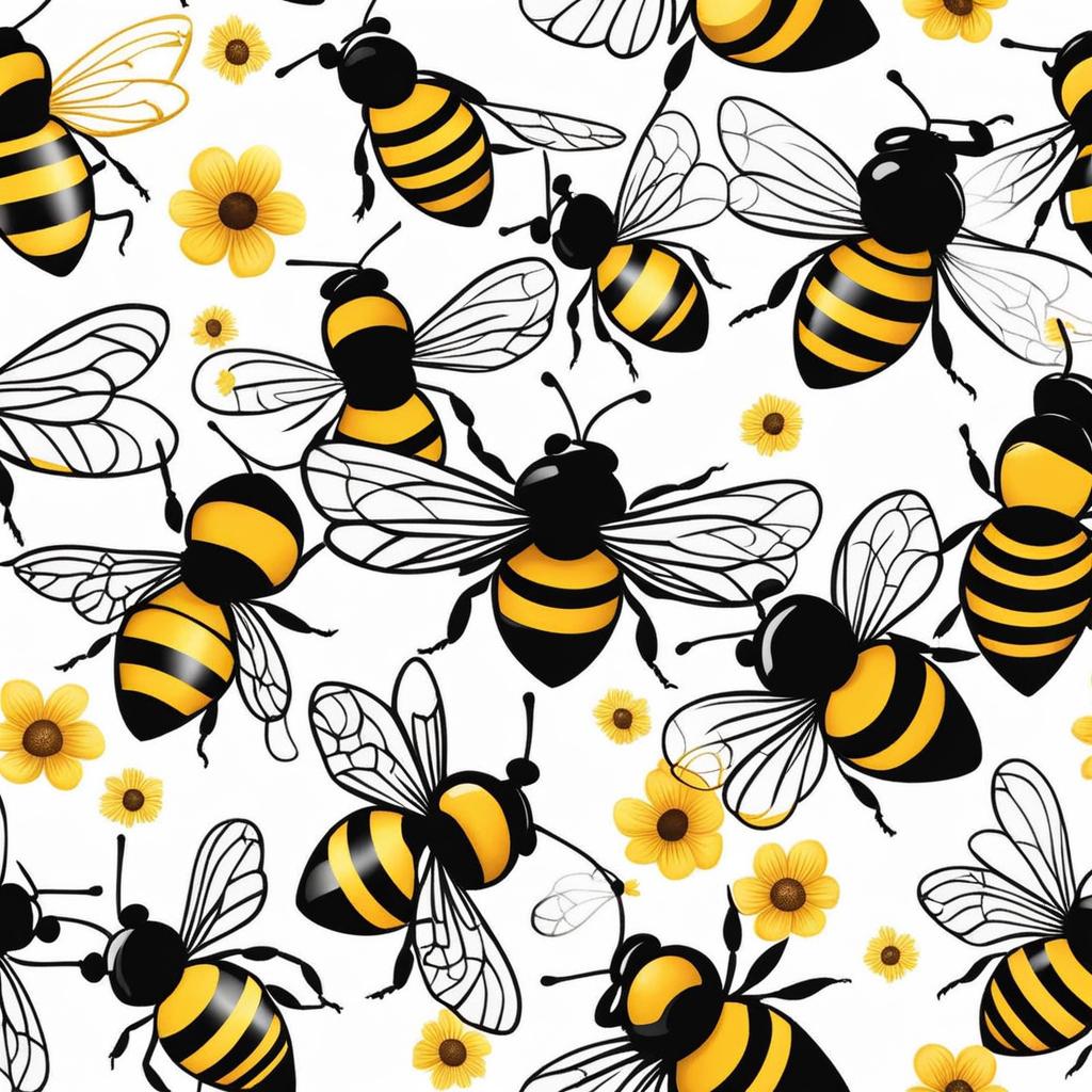 bee clipart transparent background - buzzing with vibrant life. 