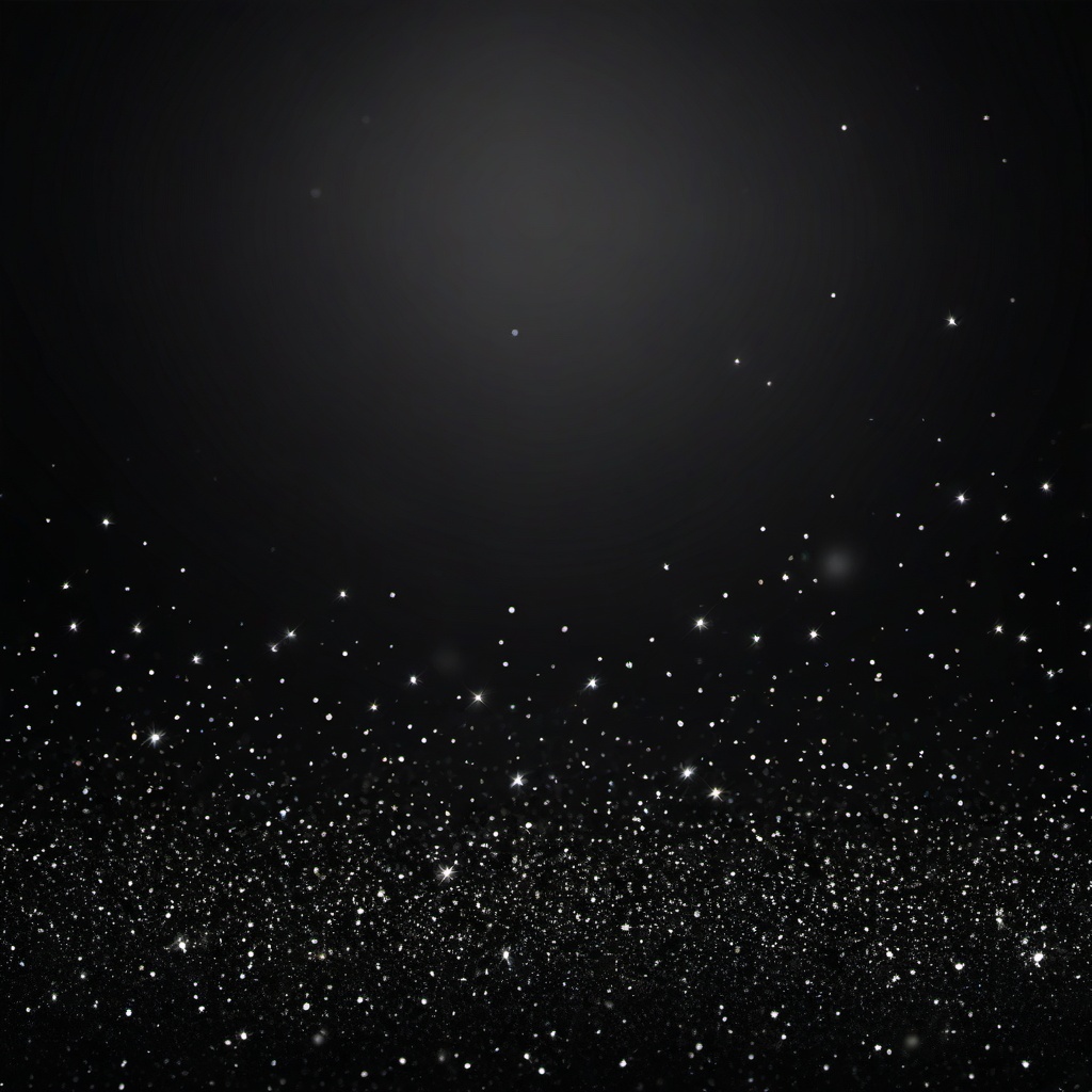 Glitter background - black background with white sparkles  