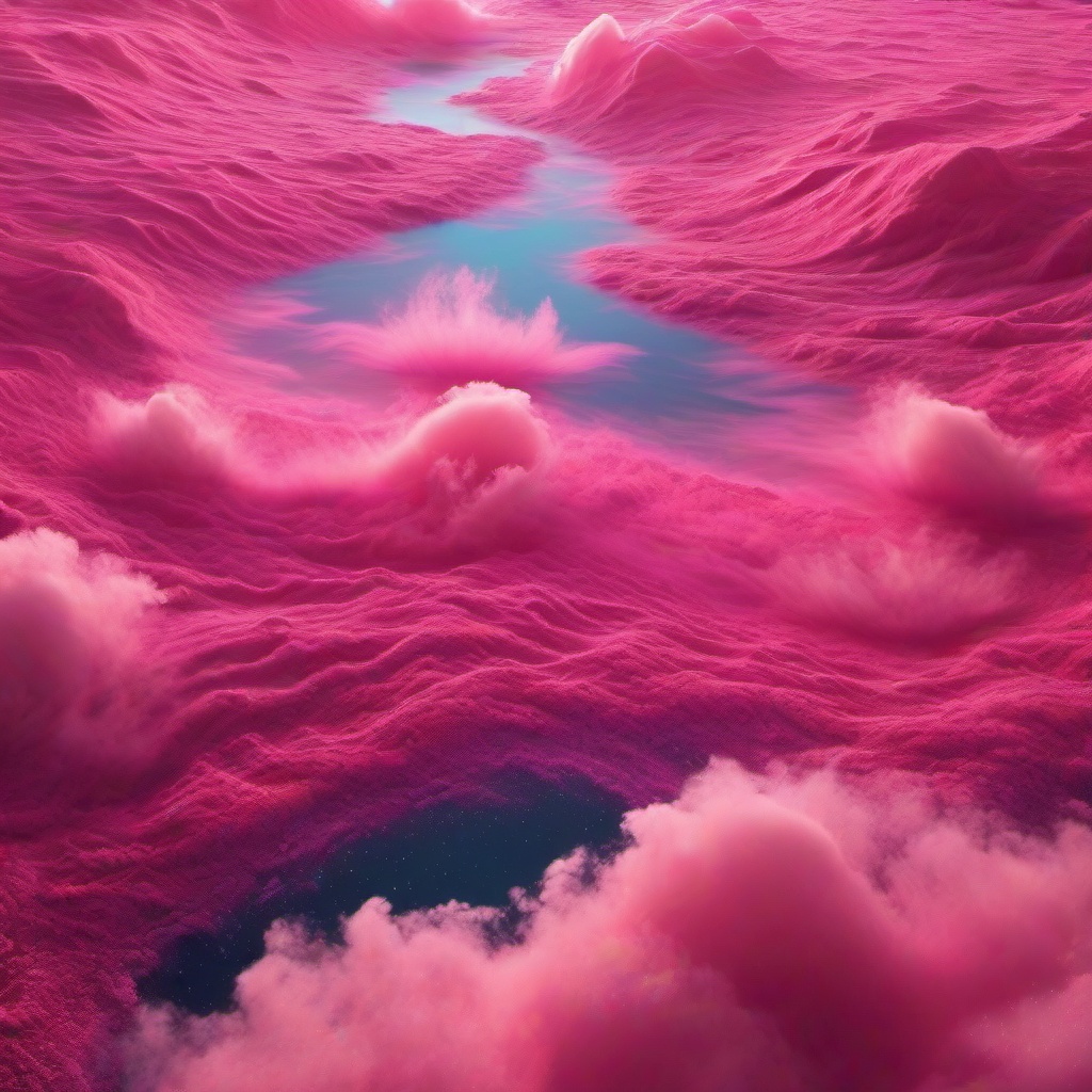 Cotton Candy Skies on an Exoplanet Pink Space Wallpaper intricate details, patterns, wallpaper photo