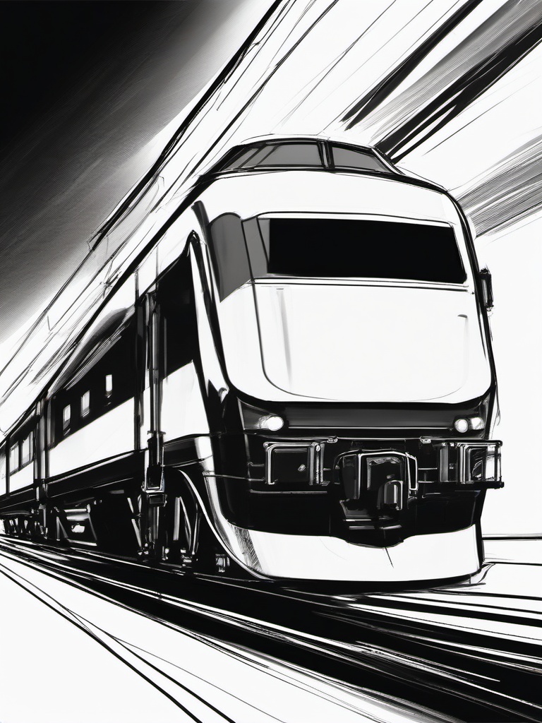 sketch of a train  minimal rough sketch scribbles,doodles,black and white