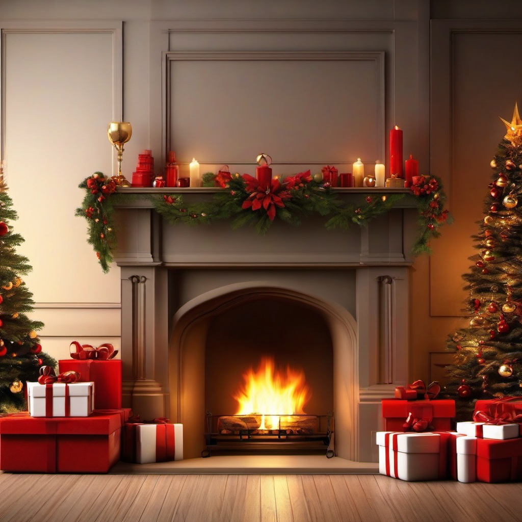 Christmas Background Wallpaper - christmas fireplace background  