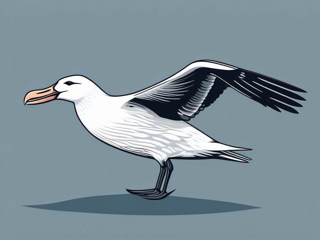 Albatross clipart - Graceful seabird with impressive wingspan, ,color clipart vector style