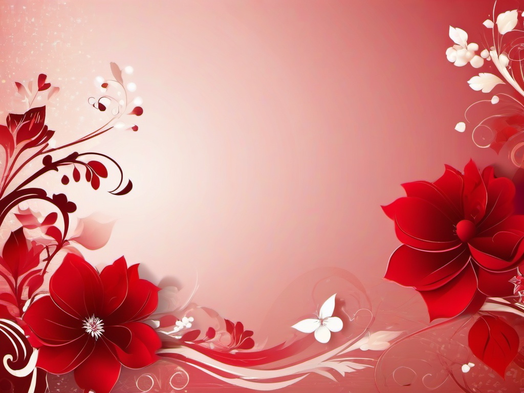 Flower Background Red - Romantic red with floral accents.  background wallpaper