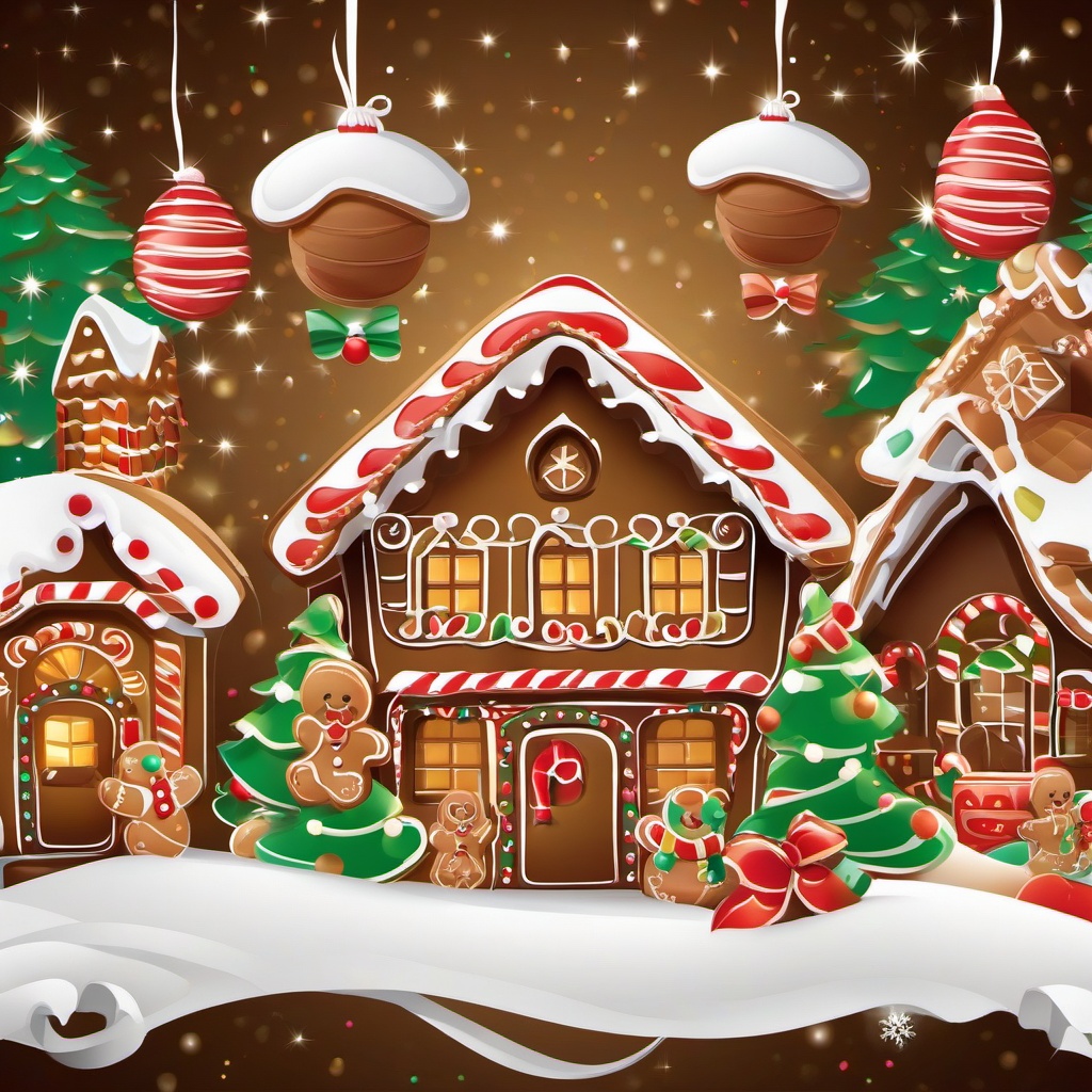 Christmas Background Wallpaper - gingerbread house backdrop  