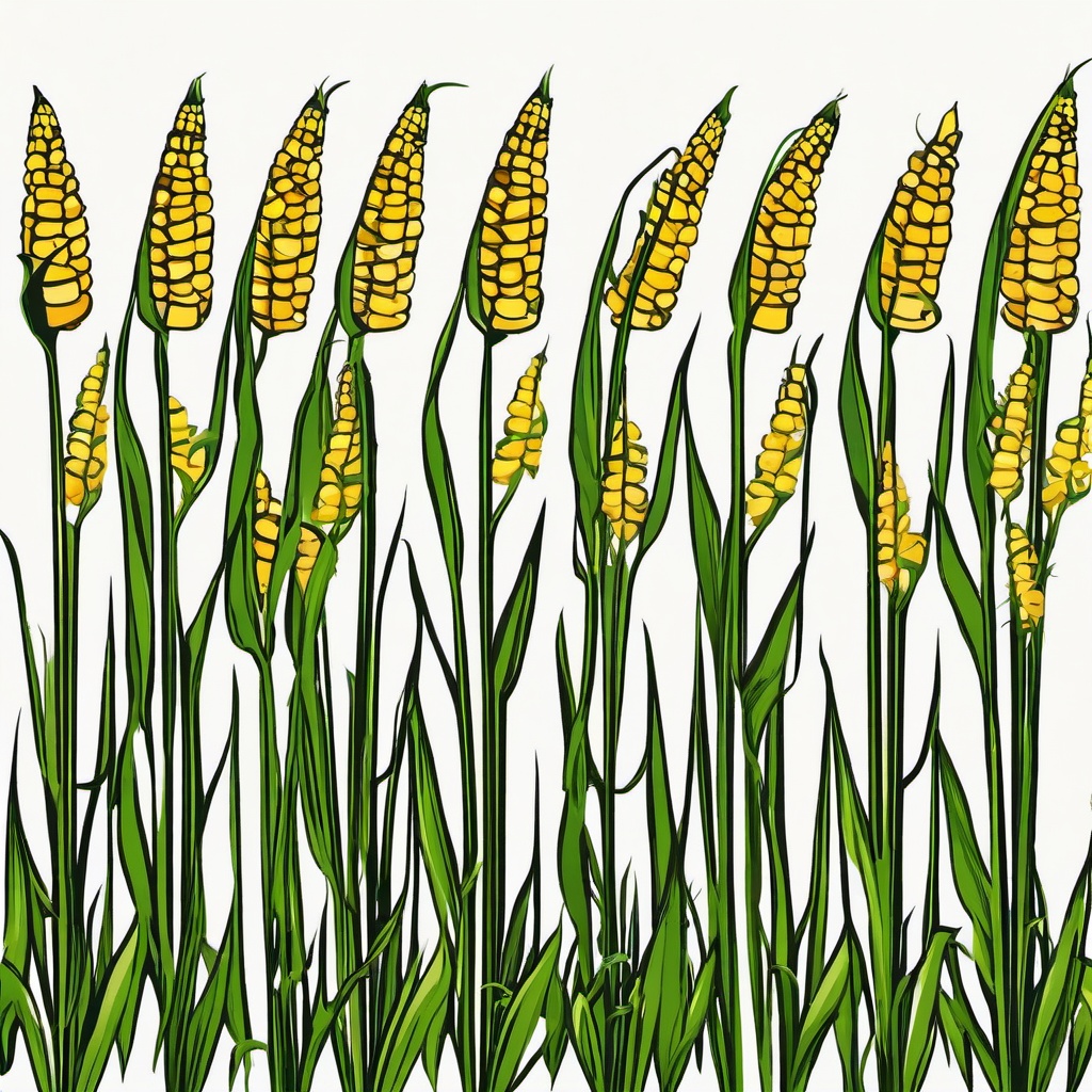 Corn clipart - corn stalks in the field  vector clipart