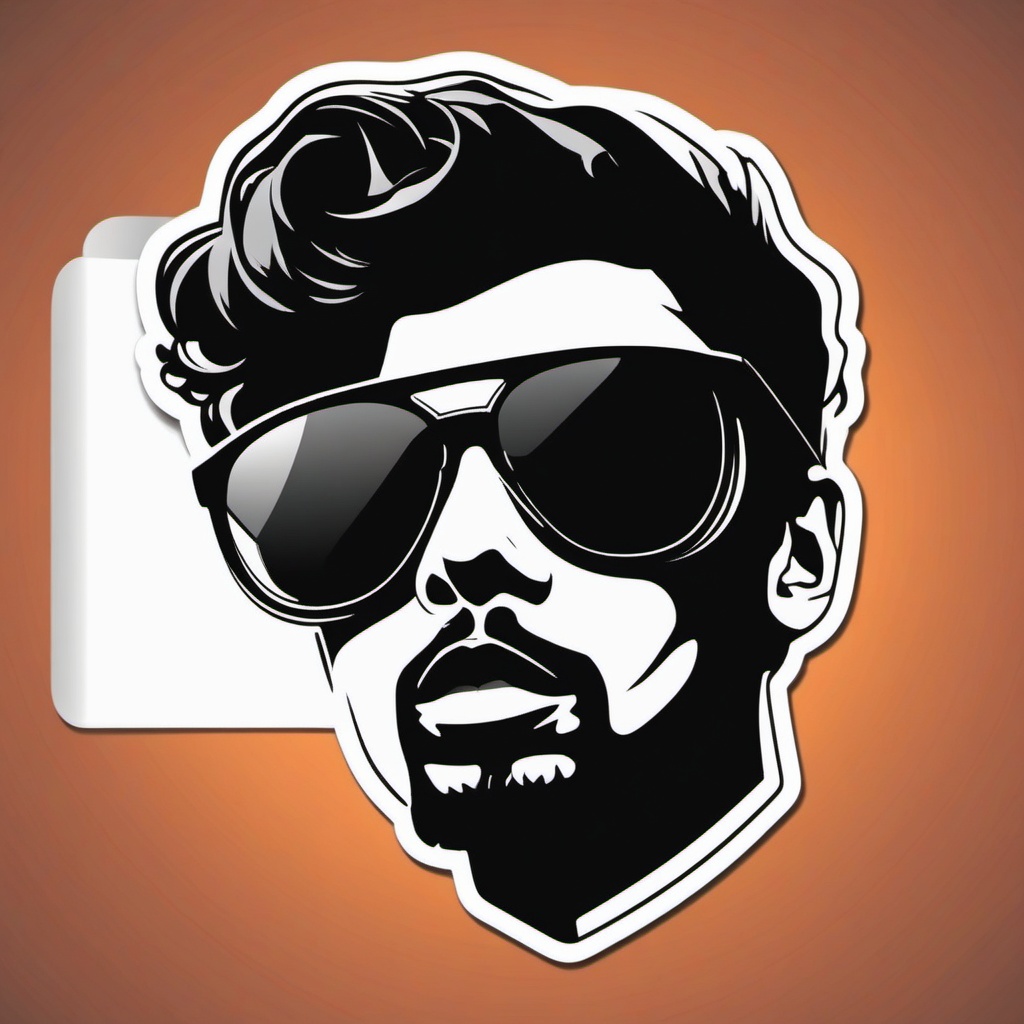 Sunglasses Sticker - Stylish sunglasses icon, ,vector color sticker art,minimal