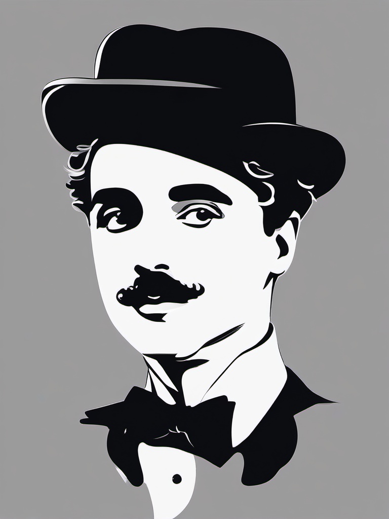 sketch of charlie chaplin  minimal rough sketch scribbles,doodles,black and white