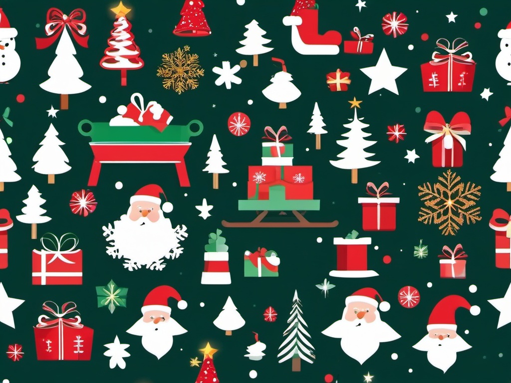 Free Xmas images clip art, A collection of free Christmas-themed images.  simple, 2d flat