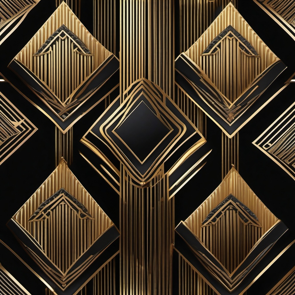 Art deco patterns and gold accents top view, photo realistic background, hyper detail, high resolution