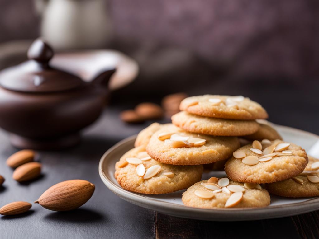 chinese almond cookies, crumbly cookies with a hint of almond flavor. 