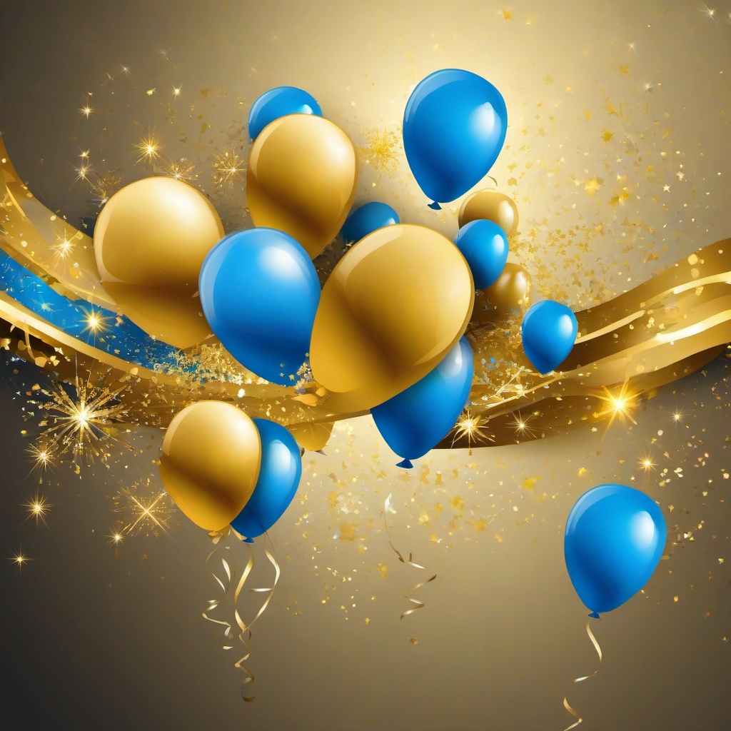 Party Background Wallpaper - gold blue birthday background  