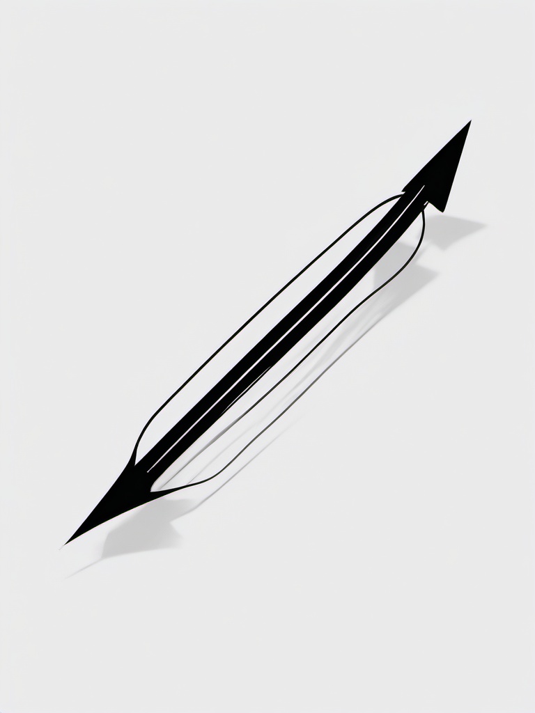 drawing of an arrow  minimal rough scribbles,doodles,black and white