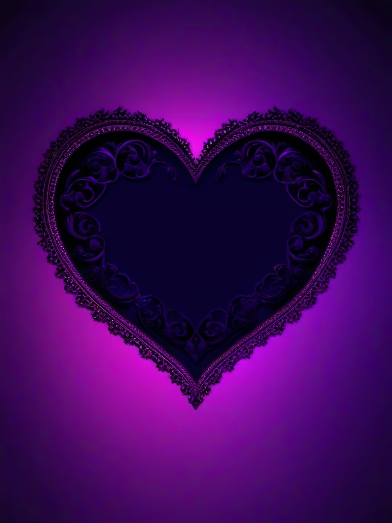 Dark Purple Heart Wallpaper  ,mobile iphone background wallpaper