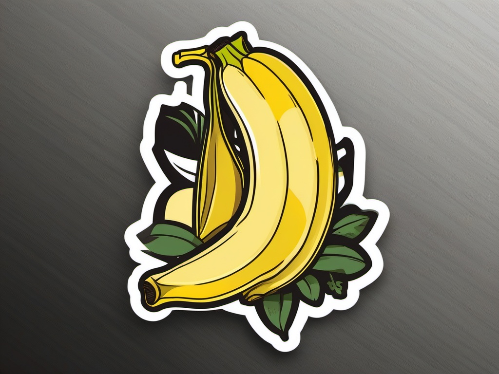 Banana Peel slip sticker- Classic Slapstick Humor, , sticker vector art, minimalist design