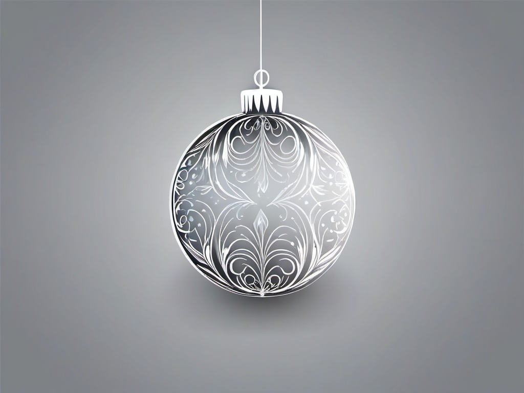 Christmas clipart transparent background, An elegant ornament with a see-through design.  simple, 2d flat