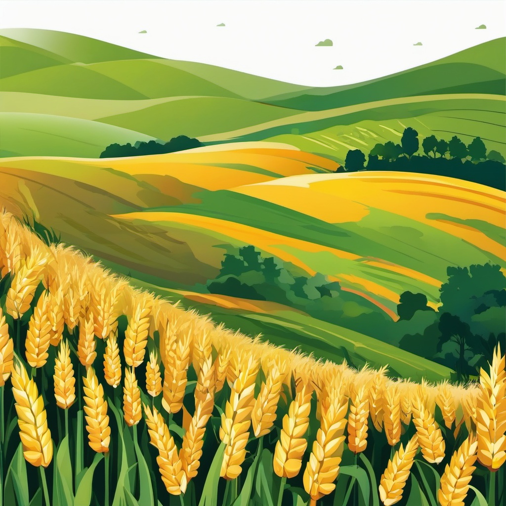 Cornfield Exploration clipart - Adventurous exploration, ,vector color clipart,minimal